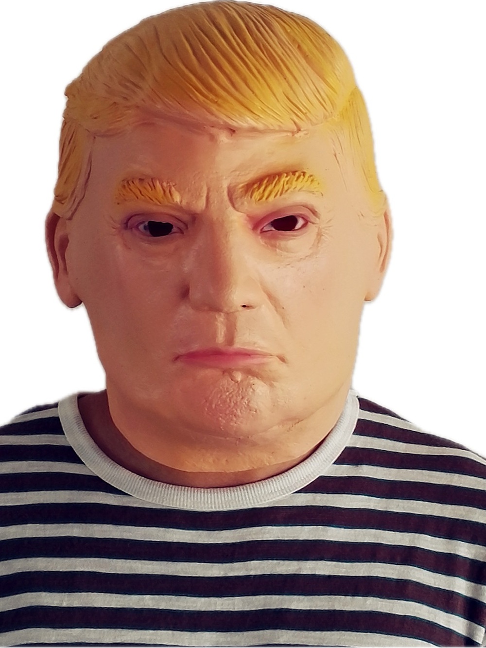 Donald Trump Latex Celebrity-Style Full Head Mask in Peach and Yellow